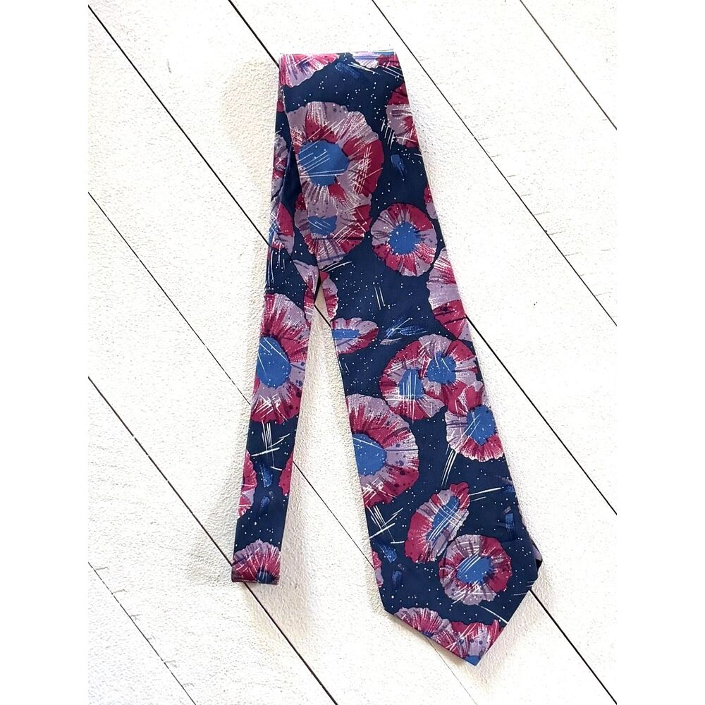 Rare VTG Don Loper Beverly Hill Retro Abstract Silk Tie 57x 4